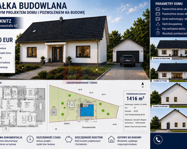 Działka Sprzedaż Löcknitz, Löcknitz-Penkun, Vorpommern-Greifswald, Meklemburgia-Pomorze Przednie, Niemcy